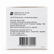 Lateral de la caja Pimocard 5 mg con registro SAG N° 2538, fabricante Holliday Scott y código de barras