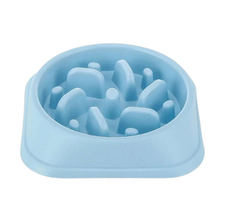 Plato de Alimentación Lenta, promueve una comida saludable y previene problemas digestivos en tu mascota. Diseño antideslizante, duradero y fácil de limpiar.