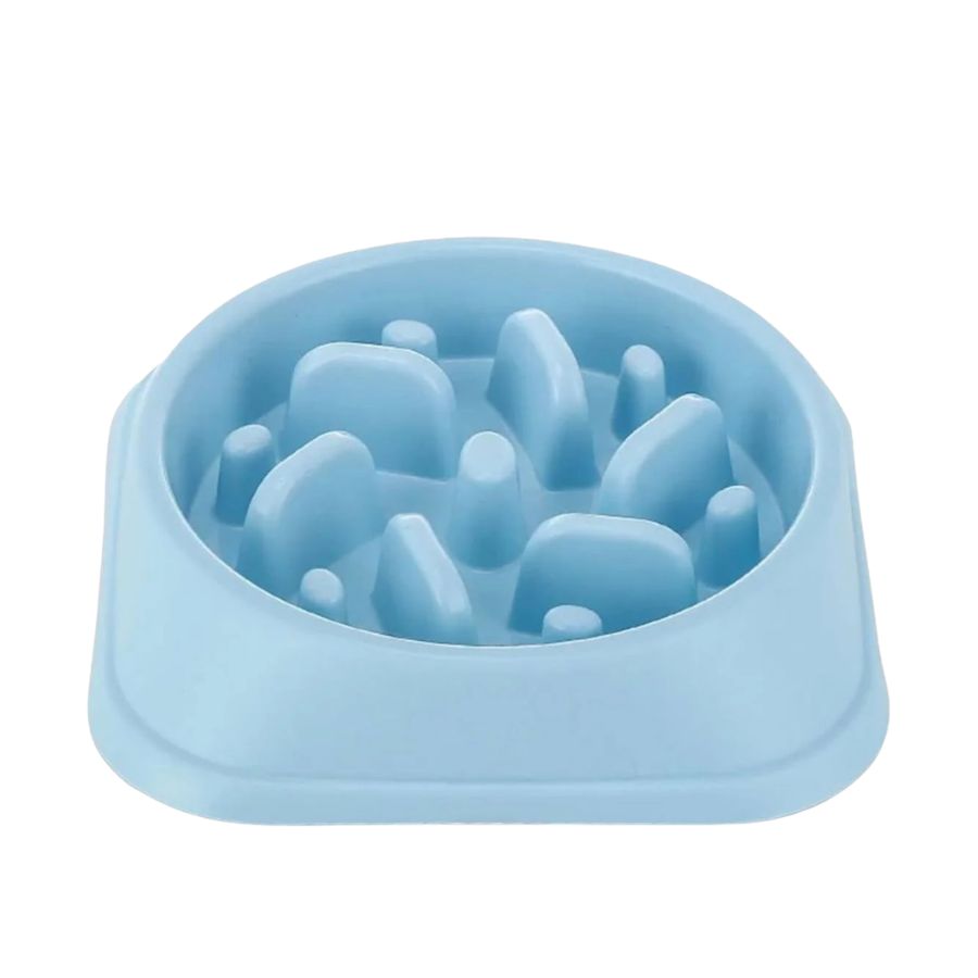 Plato de Alimentación Lenta, promueve una comida saludable y previene problemas digestivos en tu mascota. Diseño antideslizante, duradero y fácil de limpiar.