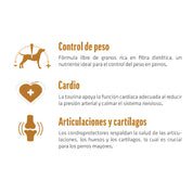 Infografía de Brit Care Senior & Light: control de peso, cuidado cardíaco y salud de articulaciones y cartílagos