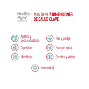 Las siete dimensiones de salud del complejo HealthyAge7 de Royal Canin Ageing 11+ para gatos mayores