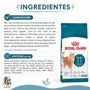 Composición y aditivos por kg del alimento seco Royal Canin Ageing 11+ para gatos sobre 11 años