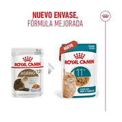 Cambio del sobre Royal Canin Ageing 12+ al nuevo envase Ageing 11+ para gatos senior