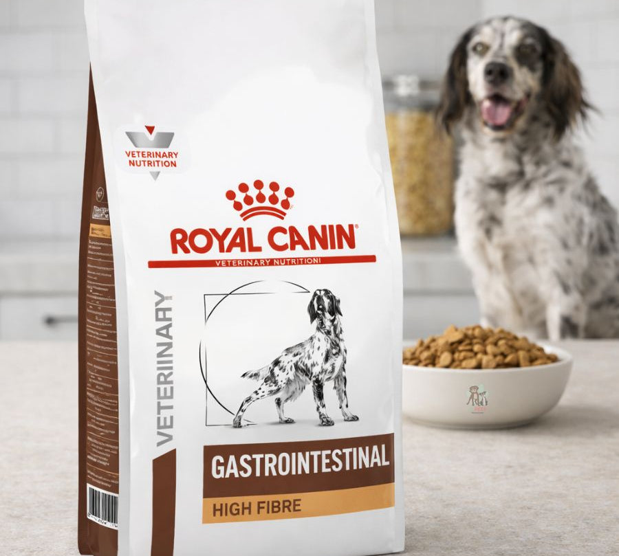 Royal Canin Gastrointestinal High Fibre Perro 2Kg alto en fibra, favorece la digestión y regula el tránsito intestinal en perros sensibles.