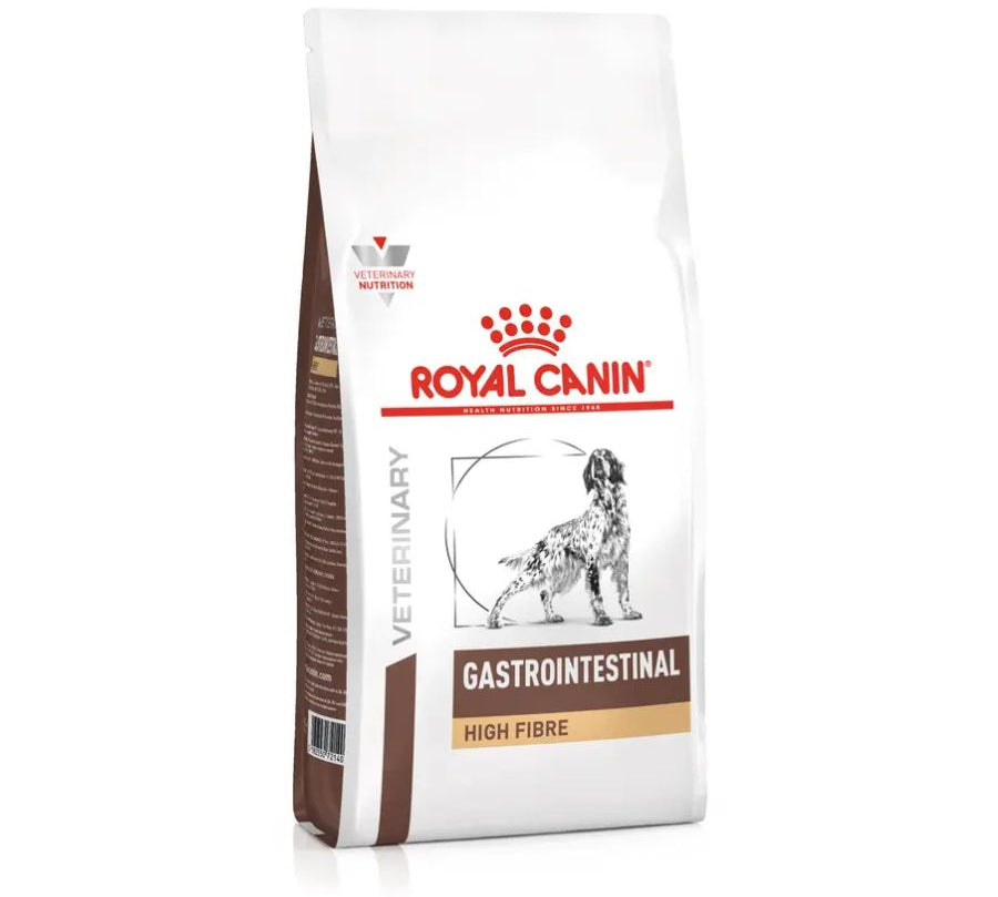 Royal Canin Gastrointestinal High Fibre Perro 2Kg alto en fibra, favorece la digestión y regula el tránsito intestinal en perros sensibles.