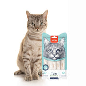 Descubre Wanpy Creamy Treat Atún & Bacalao para Gatos, un snack premium 100% natural para gatos de más de 3 meses. Textura suave, libre de granos, fácil de digerir y sin colorantes ni preservantes.