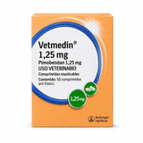 Vetmedin 1,25 mg Pimobendan 50 Comprimidos Masticables