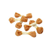 Huesitos con forma de pesa de Wanpy Chicken Jerky Dumbbells para perros vistos de cerca